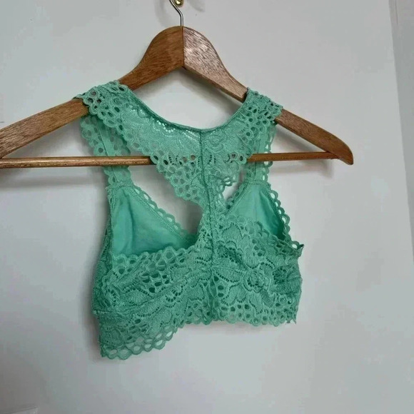 Aerie mermaid blue eyelet lace bralette  XS - Picture 3 of 4